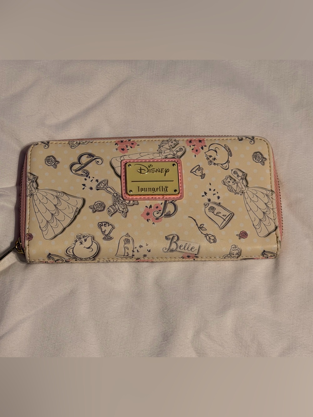 Disney Loungefly Belle Zip Wallet
